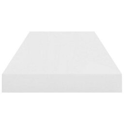 Vidaxl Floating Wall Shelf High Gloss White 60X23.5X3.8 Cm Mdf - thumbnail 5