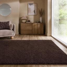 Ohs Soft Fluffy Rug Anti-Slip Carpet Area Floor Mat, Chocolate - 160 X 230Cm