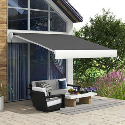Outsunny 3 X 2.5M Electric Retractable Awning Sun Canopies For Door Window - image 1