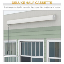Outsunny 3 X 2.5M Electric Retractable Awning Sun Canopies For Door Window - thumbnail 5