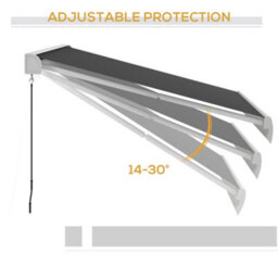 Outsunny 3 X 2.5M Electric Retractable Awning Sun Canopies For Door Window - thumbnail 7