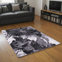 Modern Abstract Marble Effect Living Room Area Rug Rectangular Soft Short Pile Carpet For Bedroom Dining Room 200X290 Cm - thumbnail 5