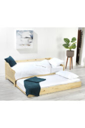 Out & Out Original Out & Out Ellison Single Bed With Pull-Out Trundle - Natural - thumbnail 2
