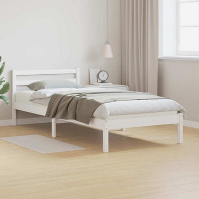 Walplus Bed Frame With Headboard White 210 X 90 Cm Solid Pine Wood - image 1
