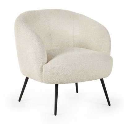 Oakham Gigi Boucle Accent Chair In Ivory - image 1