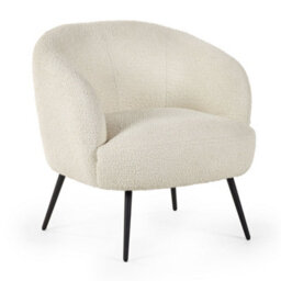 Oakham Gigi Boucle Accent Chair In Ivory - thumbnail 1