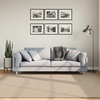 Walplus Rug Huarte Short Pile Soft And Washable Sand 200X200 Cm - image 1