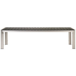 Beliani Garden Dining Set With Benches 6 Seater Nardo Black/ Silver - thumbnail 7