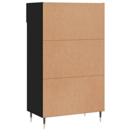 Berkfield Shoe Cabinet Black 60X35X105 Cm Engineered Wood - thumbnail 8