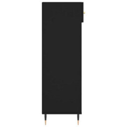 Berkfield Shoe Cabinet Black 60X35X105 Cm Engineered Wood - thumbnail 7