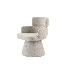 Fmd Furniture Zuno Sculpted Swivel Dining Chair In Birch Finish - thumbnail 5