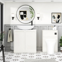 Royal Bathrooms Royal Bathroom Elmore 800mm Classic White Freestanding Countertop Bathroom Vanity Unit 2 Door With Cesar Basin - thumbnail 5