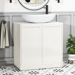 Royal Bathrooms Royal Bathroom Elmore 800mm Classic White Freestanding Countertop Bathroom Vanity Unit 2 Door With Cesar Basin - thumbnail 1