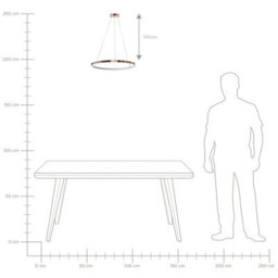 Wyld And Coco Novalux Rose-Gold Aluminium Pendant Lamp Integrated Led Ring 50Cm - thumbnail 7