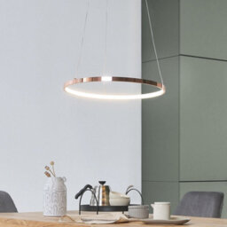 Wyld And Coco Novalux Rose-Gold Aluminium Pendant Lamp Integrated Led Ring 50Cm - thumbnail 2