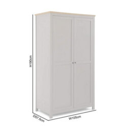 Wiltshire Double Wardrobe - Grey - thumbnail 8