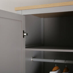 Wiltshire Double Wardrobe - Grey - thumbnail 3