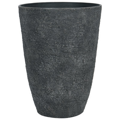 Beliani Plant Pot Camia 43 Cm Black - image 1