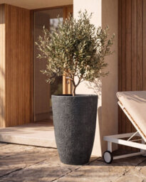 Beliani  Plant Pot Camia 43 Cm Black - thumbnail 2
