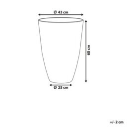 Beliani  Plant Pot Camia 43 Cm Black - thumbnail 3