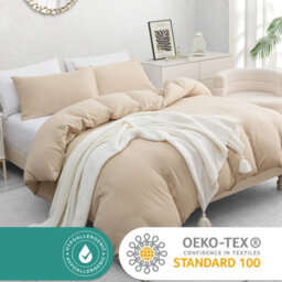 Lazzaro Premium Prewashed Microfiber Double Duvet Cover Set Ultrasoft Reversible Bedding Sets With Secure Zipper Closure - thumbnail 5