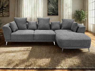 DS Living The 3 Seater Nova Lounger Left Corner Sofa In Grey Or Cream - image 1
