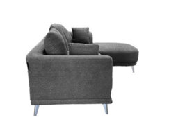 DS Living The 3 Seater Nova Lounger Left Corner Sofa In Grey Or Cream - thumbnail 4