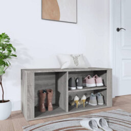 Walplus Shoe Cabinet Grey Sonoma 100X35X45 Cm Engineered Wood - thumbnail 1