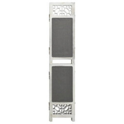 Berkfield Elegant 6-Panel Room Divider Grey 210X165 Cm Fabric