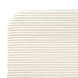 Beliani Bed Corduroy Flayat 140 X 200 Cm (Eu Double) Off-White - thumbnail 8