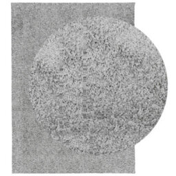 Berkfield Shaggy Rug Pamplona High Pile Modern Grey 140X200 Cm - thumbnail 3