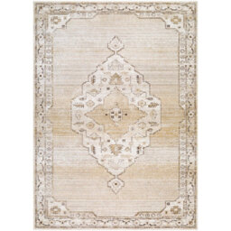 Livabliss Fifth Avenue-Vintage Brown Off-White Grey Traditional Boho Fringe Living Dining Bedroom Rug 152 X 225 Cm Easy Care, Non Shedding - thumbnail 2