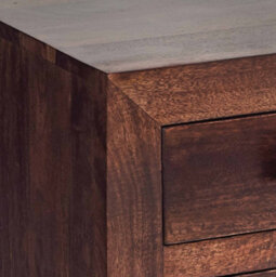 Loft Dark Mango Wooden 1 Door And 3 Drawers Sideboard - thumbnail 3