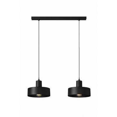 Luminosa Lighting Luminosa Velyo Bar Pendant Ceiling Light Black 2X E27 - image 1