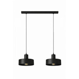 Luminosa Lighting Luminosa Velyo Bar Pendant Ceiling Light Black 2X E27 - thumbnail 1