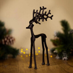 Marco Paul Black Metal Christmas Reindeer Ornament - thumbnail 2