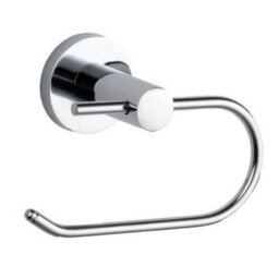 Bubly Bathrooms Chrome Plan Toilet Roll Holder - Wall Mounted Mild Steel Gloss Finish Modern Design - thumbnail 1