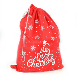 Shatchi Large Felt Santa Sack Snowman/snowflake Stocking Xmas Gifts Presents Printed Bag Merry Christmas, 2Pcs - thumbnail 2