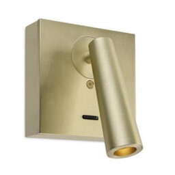 Luminosa Lighting Luminosa Gamma Led Wall Reading Light Satin Gold 179Lm 2700K