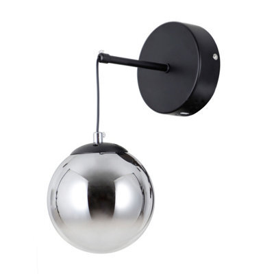 Luminosa Lighting Luminosa Velada Globe Wall Lights Matt Black 3000K Warm White - image 1