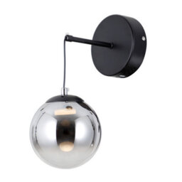 Luminosa Lighting Luminosa Velada Globe Wall Lights Matt Black 3000K Warm White - thumbnail 2