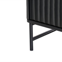 Wyld And Coco Novahome 6 Drawer Chest Black Fluted Front With Metal Legs 120 X 40 X 80 Cm - thumbnail 8