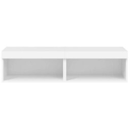 Berkfield Durable Tv Cabinets With Led Lights 2 Pcs White 60X30X30 Cm - thumbnail 8