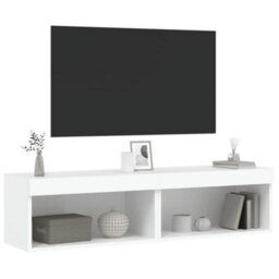Berkfield Durable Tv Cabinets With Led Lights 2 Pcs White 60X30X30 Cm - thumbnail 6