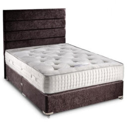 Divan Base Direct Sophia Briar-Rose Annabelle 1000 Pocket Sprung Bed Set 5Ft King Large End Drawer- Linoso Chocolate - thumbnail 2