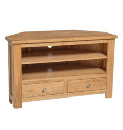 Hallowood Furniture Waverly Oak 2 Drawer Corner Tv Unit - thumbnail 8