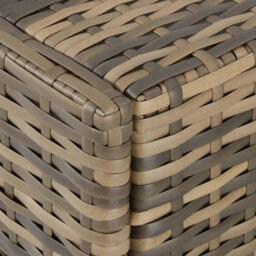 Rattan Garden Sun Lounger 6 Step Backrest Nature/dark Grey - thumbnail 3