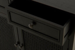Orsina Timeless Design Black Wooden Sideboard, Spacious Sideboard For Livingroom, Durable Sideboard Cabinet - thumbnail 6