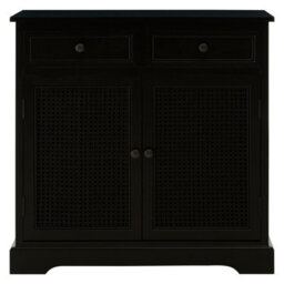 Orsina Timeless Design Black Wooden Sideboard, Spacious Sideboard For Livingroom, Durable Sideboard Cabinet