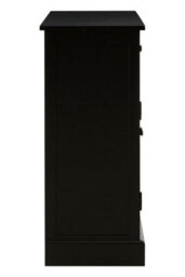 Orsina Timeless Design Black Wooden Sideboard, Spacious Sideboard For Livingroom, Durable Sideboard Cabinet - thumbnail 2